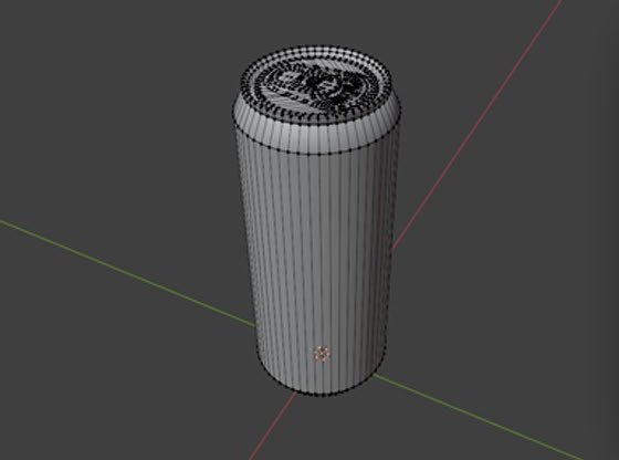 3D mesh topology of the can